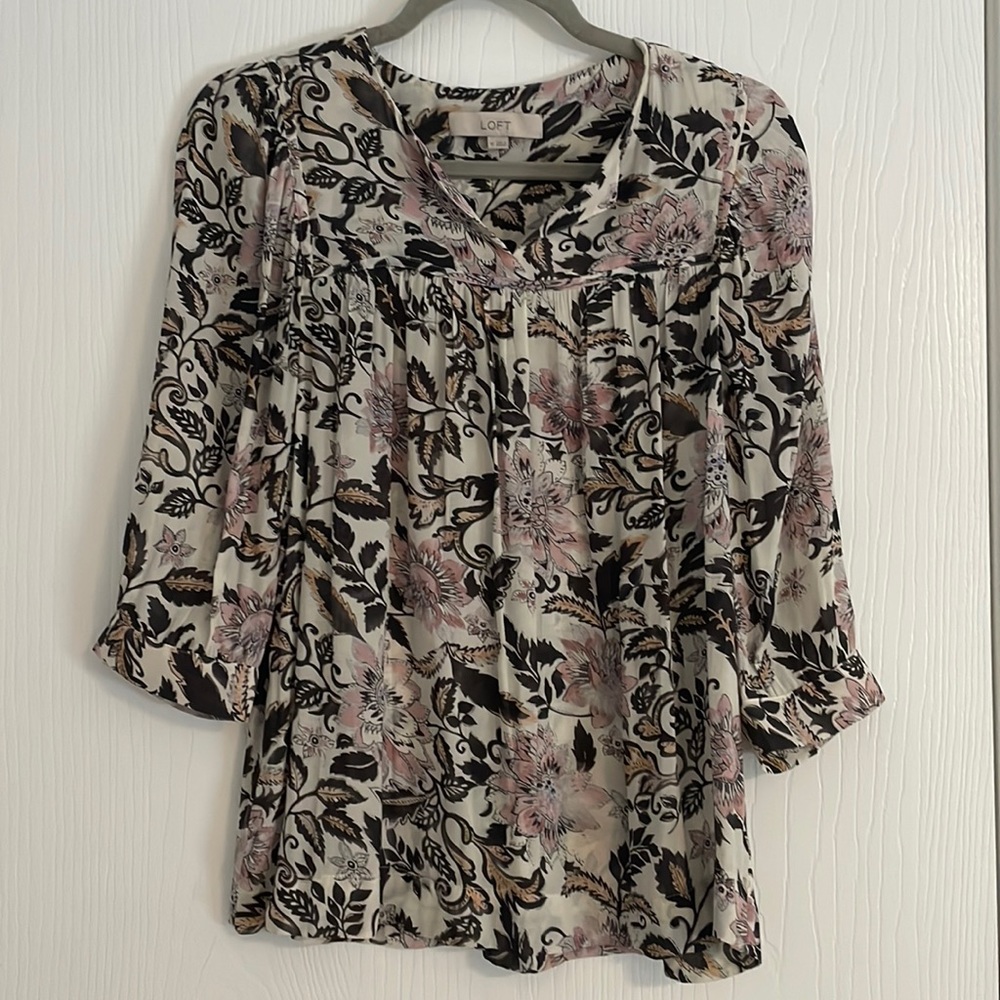 LOFT Floral Blouse - XS